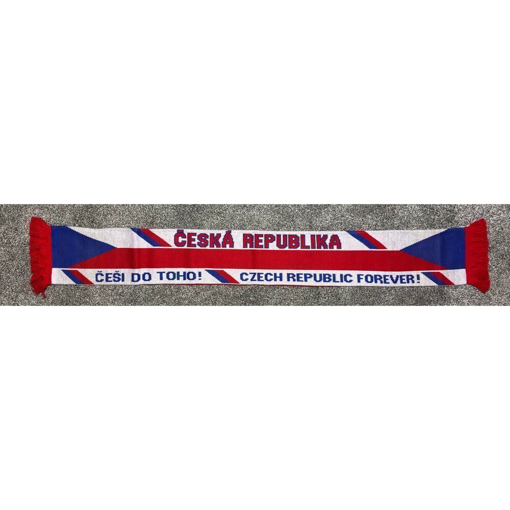 Czech Republic Forever Fütbol Red/Blue Supporter 60" Scarf Ceska Republika EUC